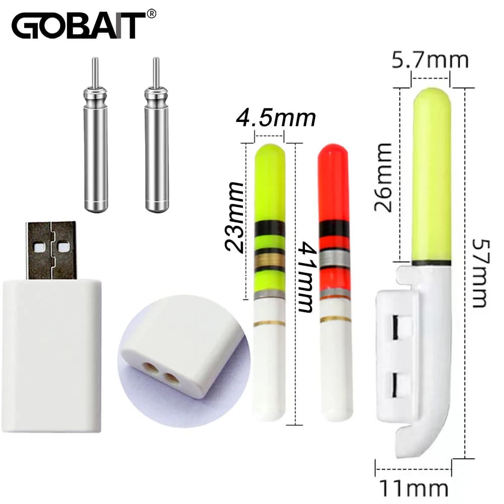 CR322 3.6V Batteria Al Litio Carica USB Luce Bastone Asta Elettrica Luminosa LED Pesca Notturna Galleggiante Affrontare Luminoso Lampada Fluorescente