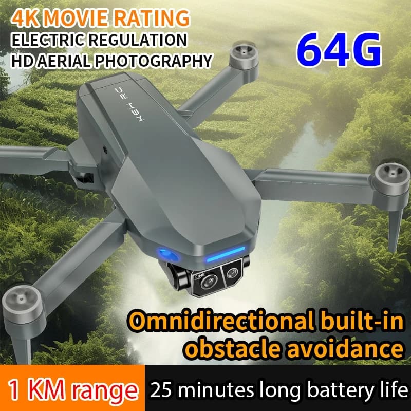 Mini drone with screen control, double camera, optical flow, fixed height, aerial photo HD Quadcopter