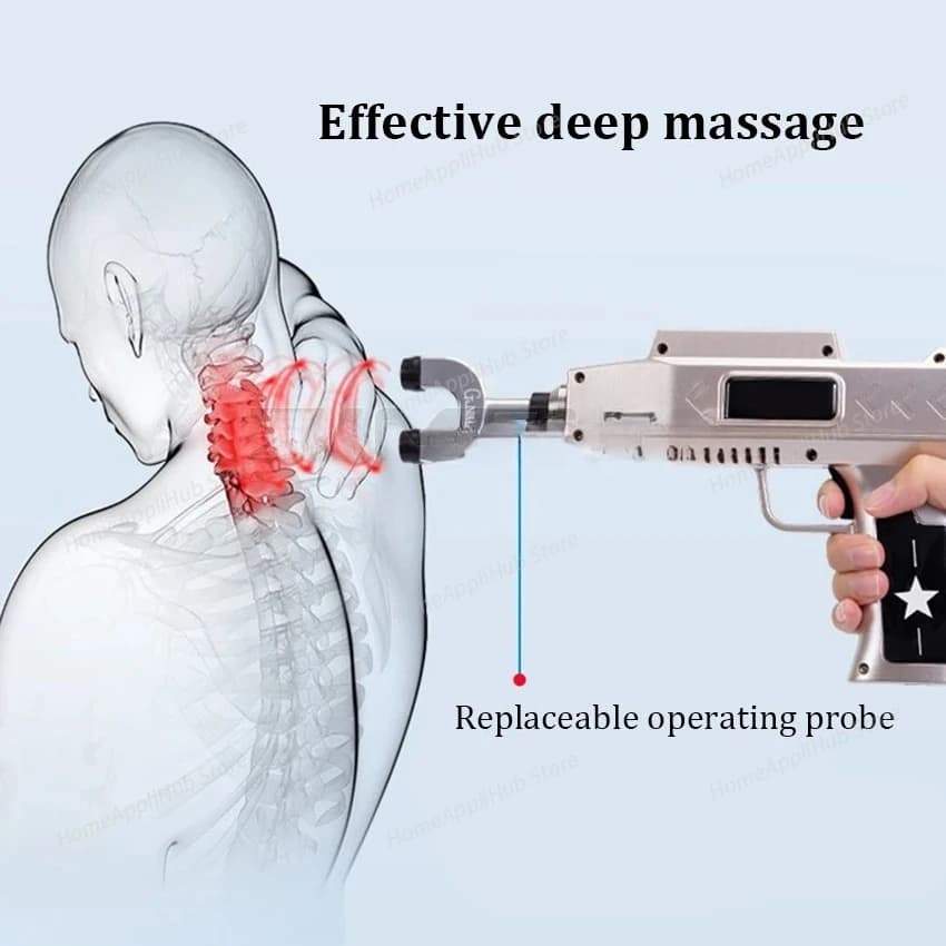 750N Spine Chiropractic Instrument 6 Levels Adjustable Digital Electric Bone Correction Gun Activator Cervical Therapy Massager