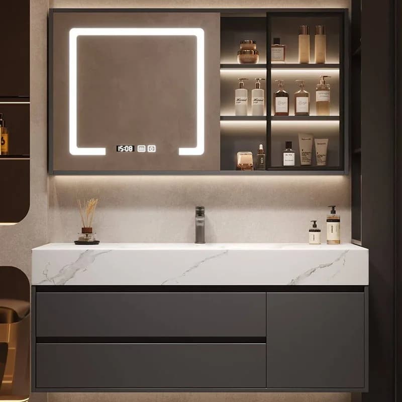 Luxury Modern Cupboard Space Saver Drawers Paper Partitions Display Toilet Bathroom Cabinet Organizer Gabinete Home Furniture