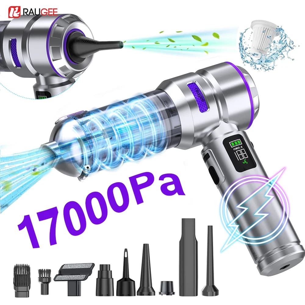 Car Vacuum Cleaner 17000Pa Powerful Portable HandHeld Vacuum Cleaner for Car Home Wireless Vacuum Cleaner High Power Mini Blower