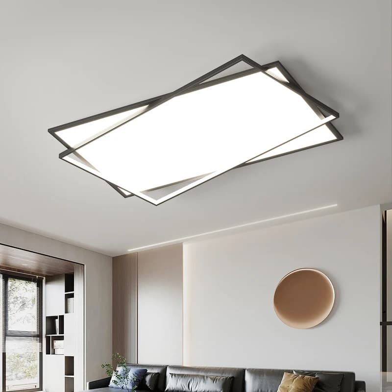 Soggiorno luce moderna lampadario a Led lampada per lampade da camera da letto cucina illuminazione per interni lampadario bianco nero apparecchio per la decorazione della casa