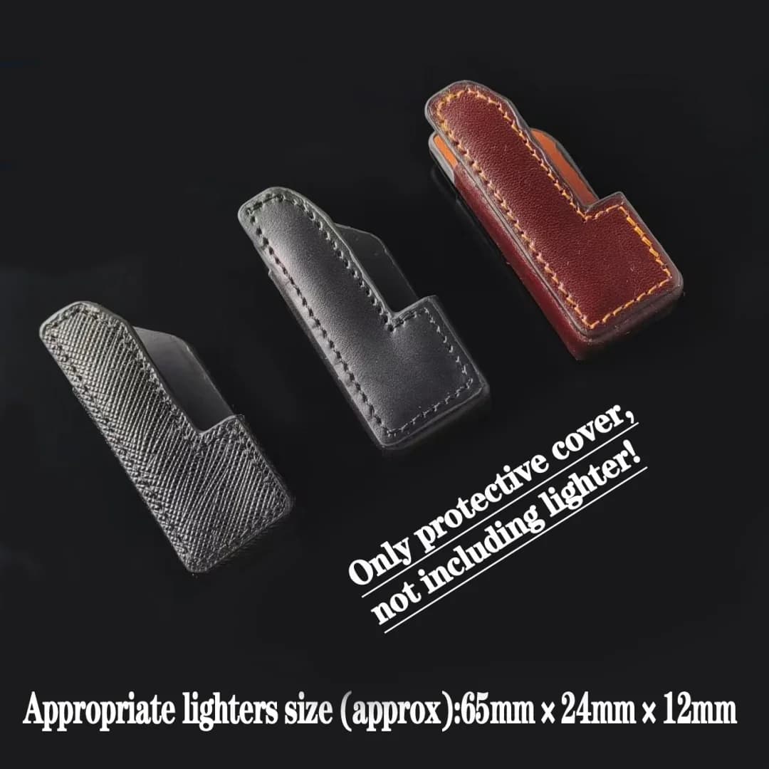 Handmade Semi Enclosed Genuine Leather Lighter Protective Case Portable For Dunhill Lighter High-quality Accessory Waist Bag