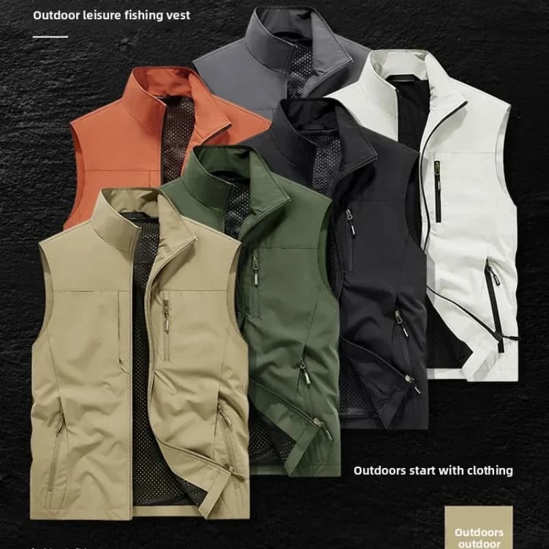 Nuovo gilet fotografico leggero e traspirante per esterni uomo estate autunno casual comodo multitasche pesca escursionismo gilet in rete