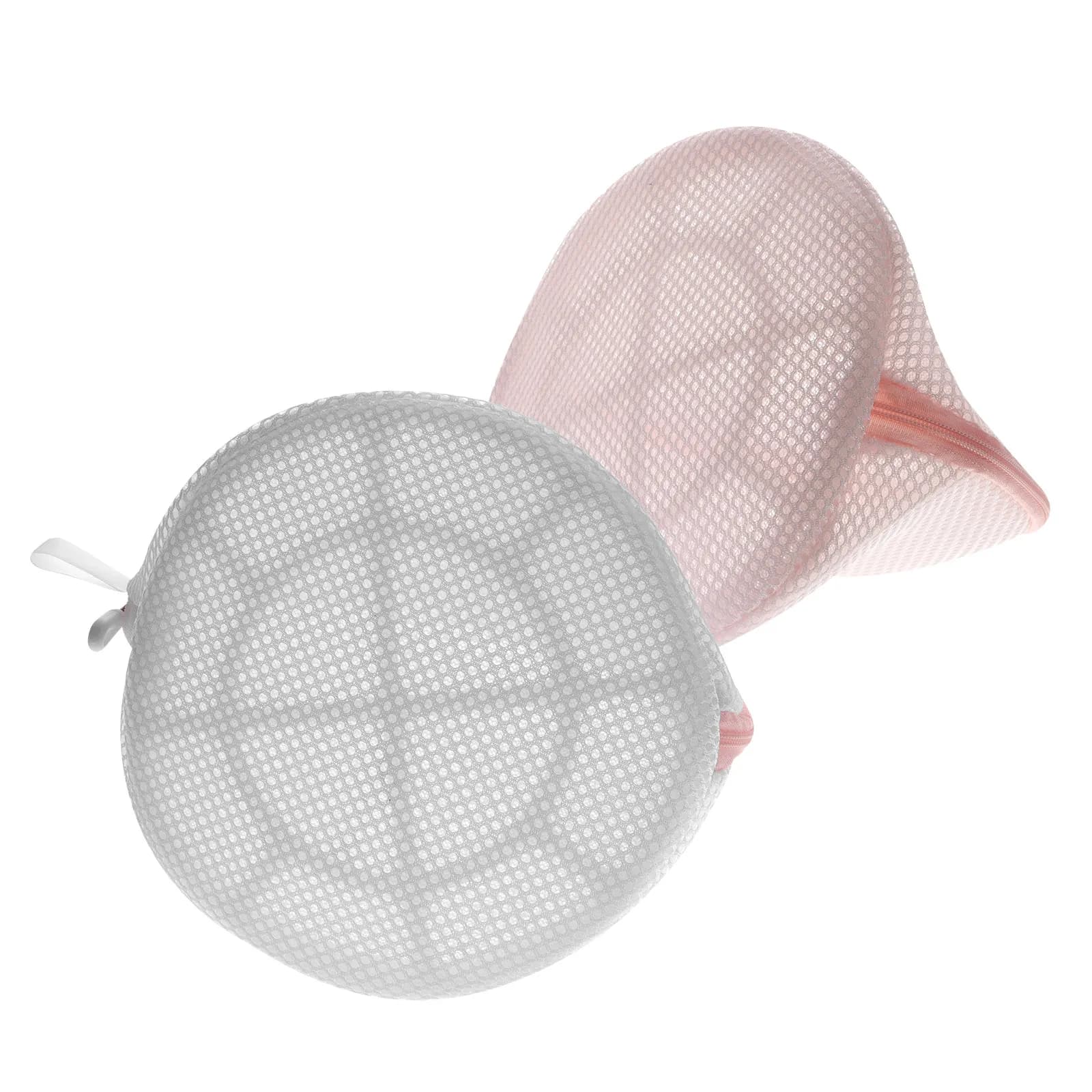 2 Bags for Bucato in Rete con Cerniera, Sacchetti per Lavaggio Delicato di Reggiseni, Lingerie e Mutandine con Supporto Protecttivo per Vesti