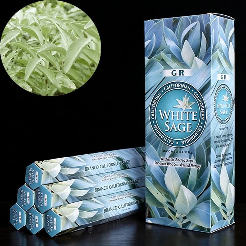 Fragrance 6 Boxes White Sage Lavender Incense Sticks Palo Santo Scents for Home Sandalwood Indian Incense Jasmine Home Fragrance