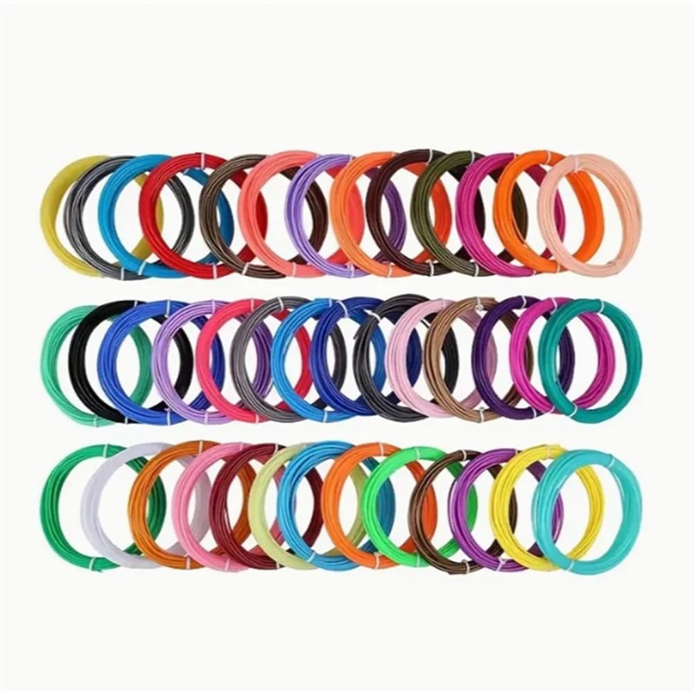 (A75T) Ricariche di filamento PLA per penna 3D a 32 colori, ciascun colore 3 metri, totale 2 * 32 pezzi, consumabili PLA per penna 3D