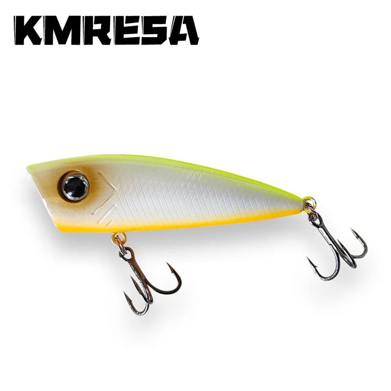 Nuove Esche da Pesca Topwater Popper 6.3cm 6.3g, Esche Artificiali Rigide per Trota e Spigola, Wobbler in Plastica con Amo, Attrezzatura da Pesca