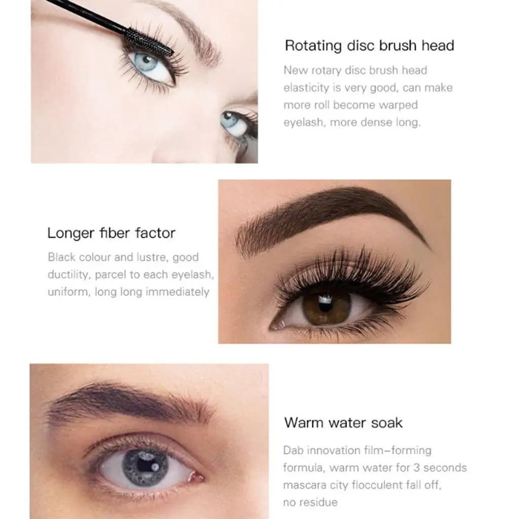Mascara per ciglia in fibra Mascara arricciacapelli impermeabile Volume extra Trucco per occhi per contenitore fai da te Salone di bellezza a casa