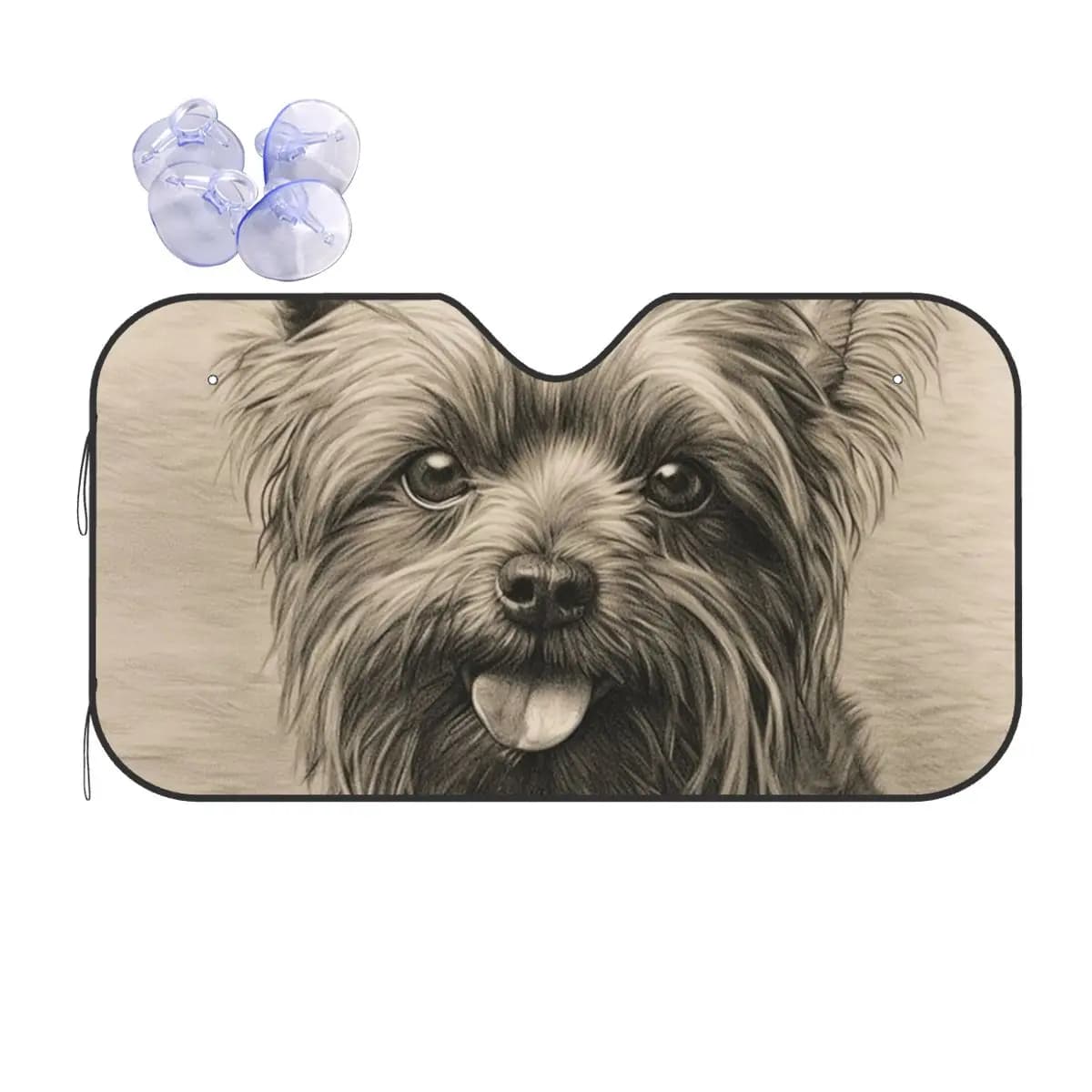 L'adorabile Yorkshire Terrier Dog Parasole Parabrezza Auto Parabrezza Anteriore Finestra Parasole Accessori Coperture