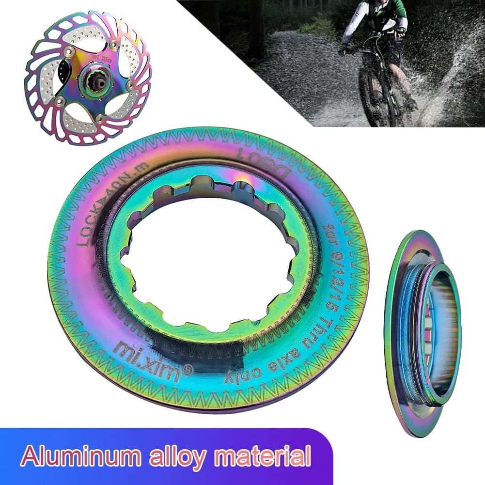Bicycle Centerlock Disc Brake Rotor Lockring Aluminum Alloy Bike Disc To Center Lock Ring Adapter Road Brake Centre Lock Cover