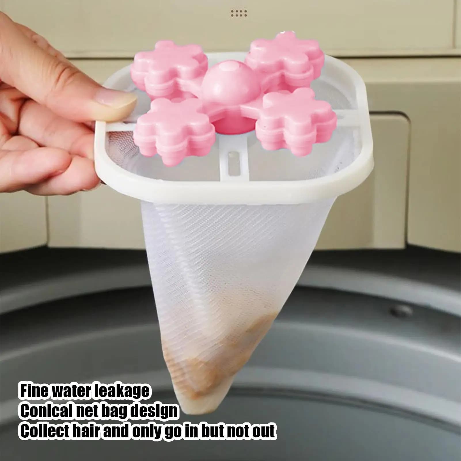 Dryer for washing machine, reusable filter bag, hair removals, cleaning ball