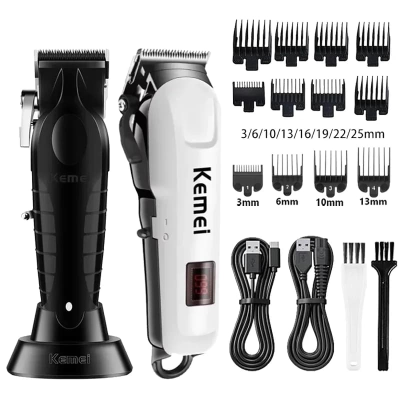 Kemei Hair Clipper Km-809A Km-2296 Km-1102 Cordless Beard Trimmer Electric Hair Clipper for Men Professional Hair Trimmer Kit