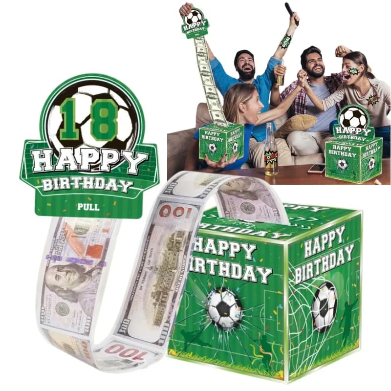 Set Decorazioni Compleanno - Tema Calcio 2026, Forniture per Feste di Compleanno, Decorazioni da Tavola, Decorazioni per Feste, Forniture per Atmosfera a Sorpresa, Regali di Compleanno, Scatola Estraibile, Scatola per