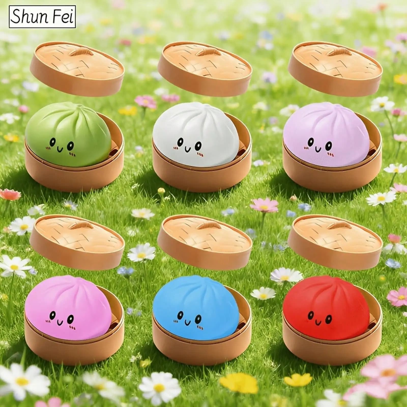 AB 1pc Random Color Colorful Dumpling Stress Ball, Dough Buns For Halloween Projects, Children's Play, Birthday Party Gift, School Carnival Reward Gift, Squeeze Toy