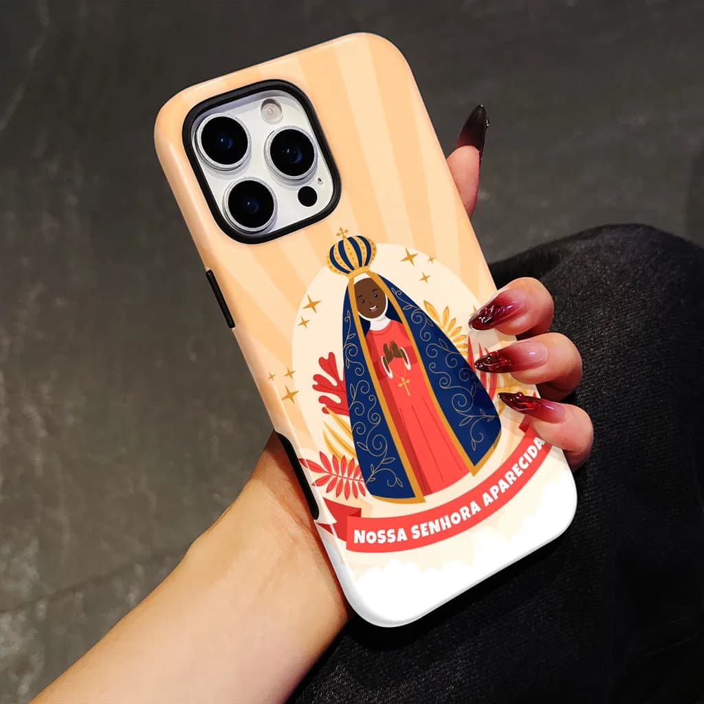 Nossa Senhora Aparecida Phone Case For iPhone 17 16 15 14 13 12 11 Pro Max Air 16 Plus Double Layer Back Cover