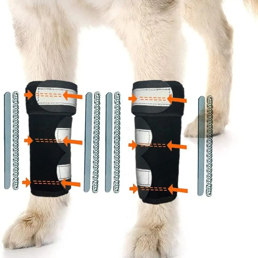 1PC Leggero PC Strisce Cane Gamba Anteriore Brace Strisce Riflettenti Cinghie Regolabili Ginocchiera Traspirante Antiscivolo Supporto ACL