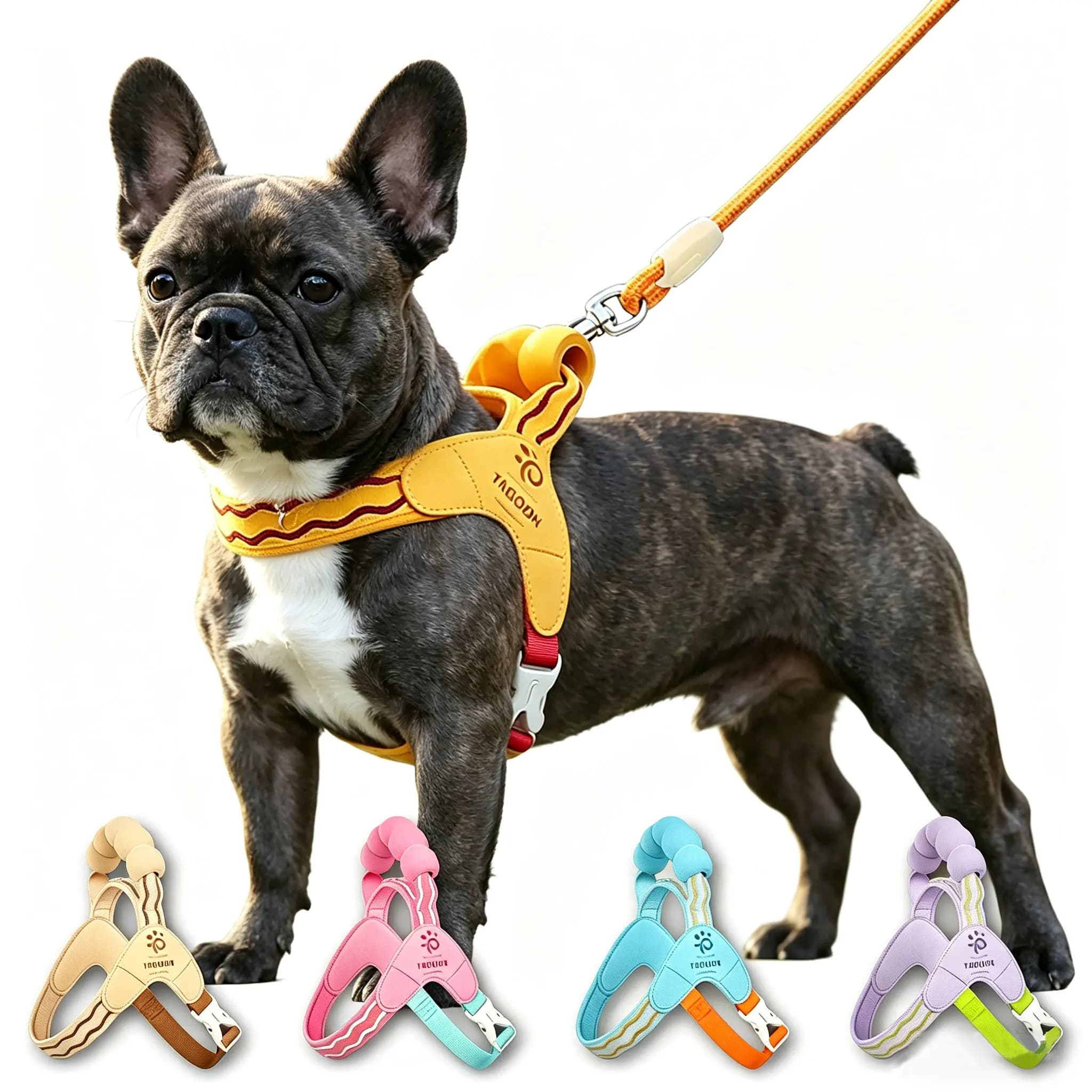 New Dog Harness Leash Pet Accessories Dog Harness Small and Medium-sized Dogs French Bulldog Pug Pitbull Puppy Chest Collar