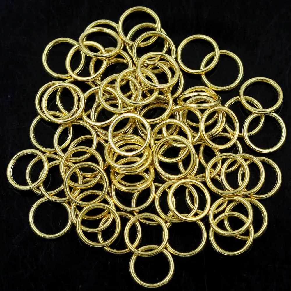 500Pcs Open Jump Rings Alloy Gold Plated Round 6mm