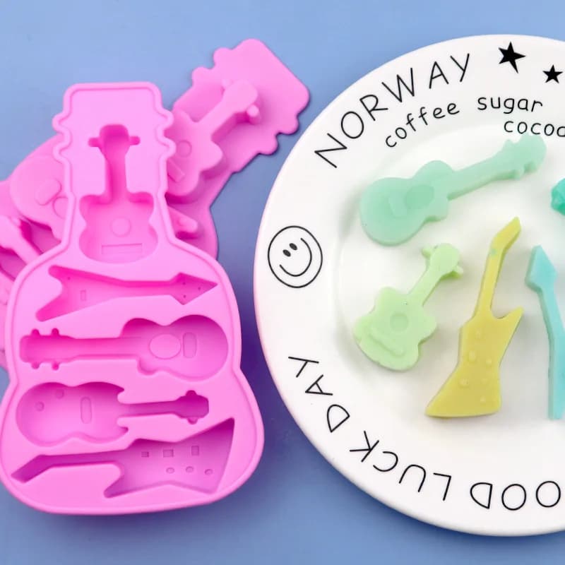 Strumento a 5 corde Pipa stampo in Silicone per cioccolato modello griglia per ghiaccio XG053