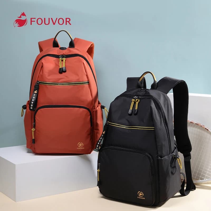 Fouvor Zaino impermeabile da donna Zaino sportivo leggero alla moda Zaino casual impermeabile in nylon Zaino a spalla grande 2930-08