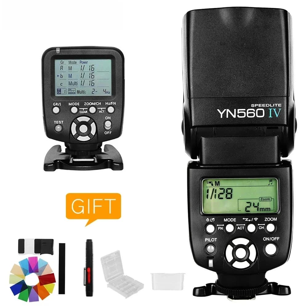 Yongnuo YN560 IV YN560IV + YN560TX Controller flash per Canon Nikon con scatola diffusore 3 flash gratuita Flash Speedlite wireless