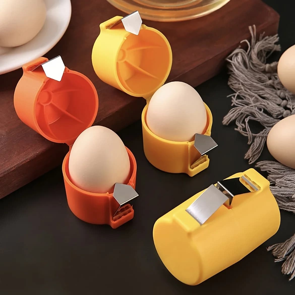 Plastic Egg Opener Professional Manual Hand Breaker for Eggs Non-stick Egg Shell Separator Multifunction Cooking Tool