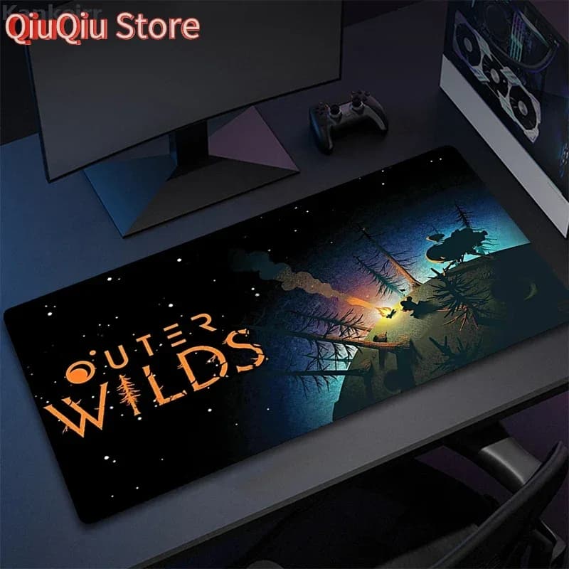 Tappetino per mouse da gioco per PC Gamer Outer Wilds Mausepad Tappetino antiscivolo Tappetino da scrivania Tavoli per computer Accessori per ufficio Tappetino per mouse Tappetini per tastiera Xl