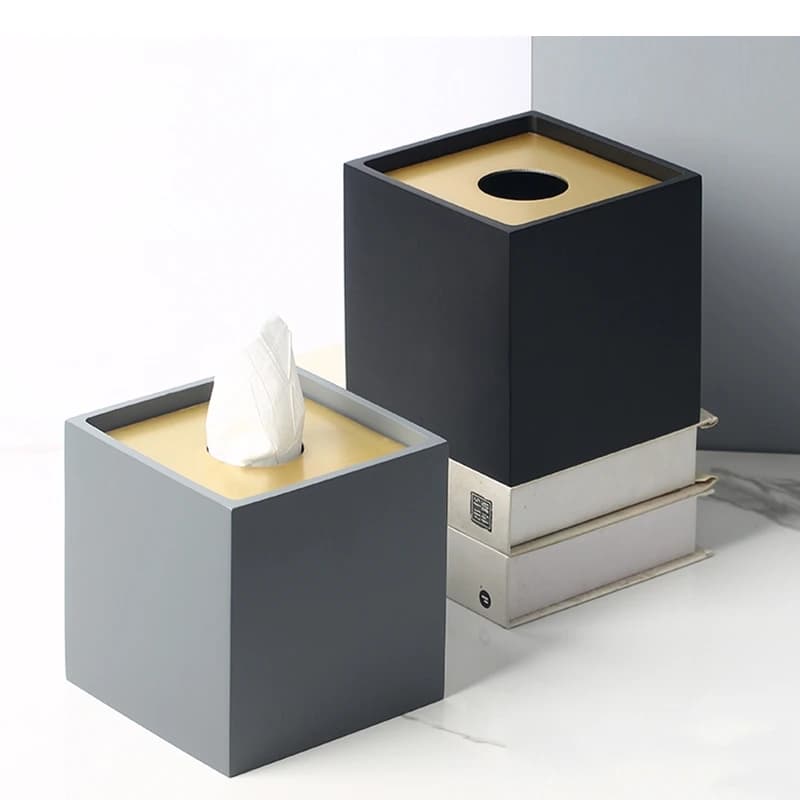 Scatola moderna per fazzoletti in resina Scatole semplici quadrate in rotolo di carta tinta unita Scatole porta tovaglioli igienici da tavolo per la casa Scaffali