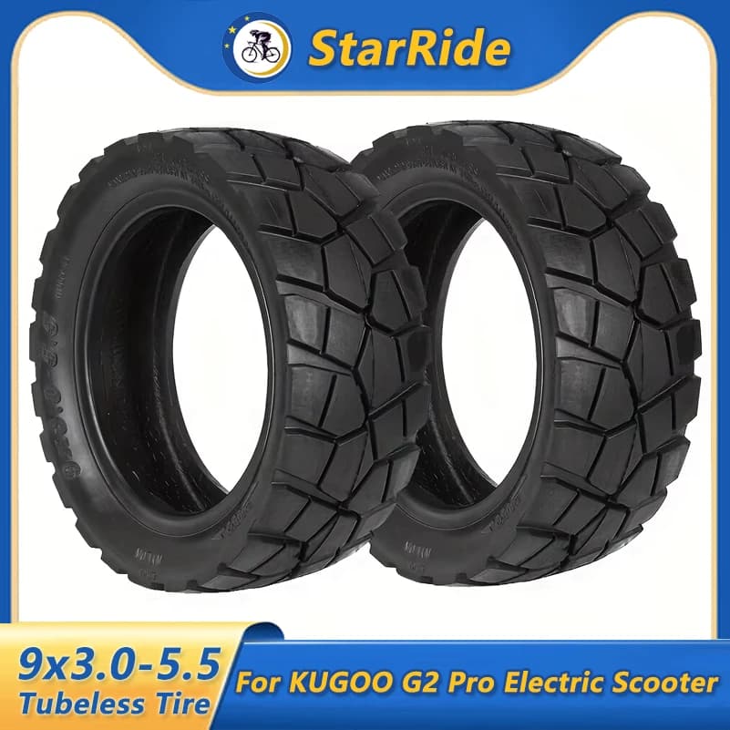 9x3.0-5.5 Pneumatico Tubeless Vuoto per KUGOO G2 Pro Scooter Elettrico 9*3.0-5.5 Pneumatici Fuoristrada Ruota Spessa Accessori di Ricambio