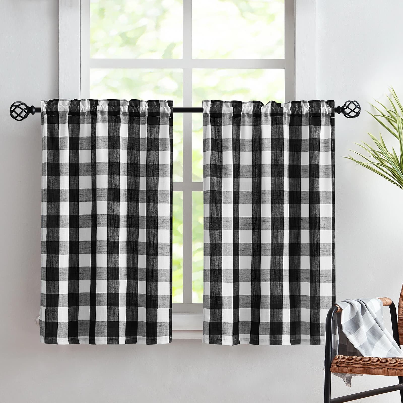 Tende a quadri, tende da cucina 132x38cm 1 pz 68x60cm 68x91cm 2 pz