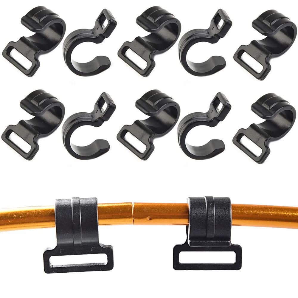 10 pcs S/L Camping Tent Hooks Roulotte Sun Tent Pole Interior Plastic Accessories for outdoor camping tents Cordino Snap Clip Hooks