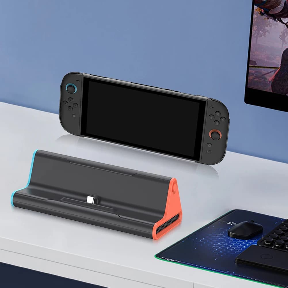 For NS2 HDMI-compatible Docking Station HD Game Console Charging Stand Fast Charging Console Adapter Base Gaming Accessories