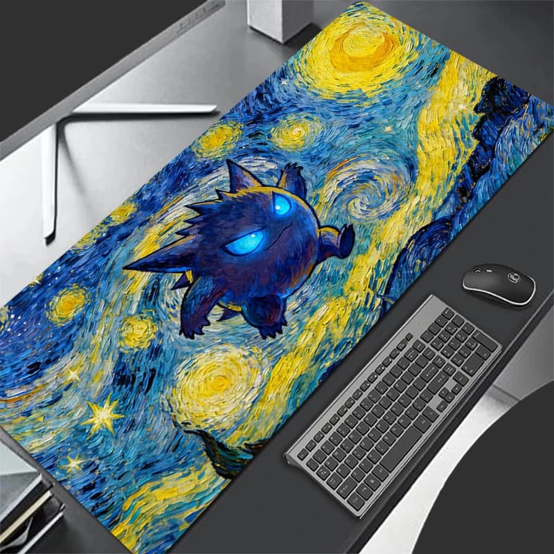 Kawaii Mouse Pad xxl Pokemon Gengar Anime Cute Girl Gabinete Gamer Computer Desk Zerbino Keyboard Pad Gaming Accessories for PC Mousepad