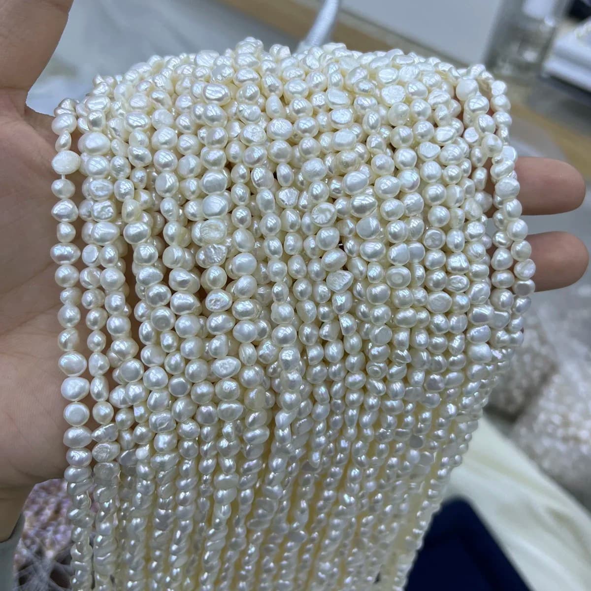 4-5mm AA Fine Natural D'acqua dolce Irregolare Arancione Bianco Viola Perla Perline Gioielli Crea Collana fai da te Bracciale Accessori Matrimonio