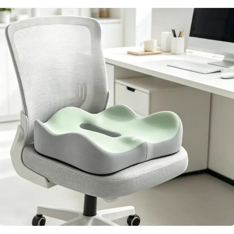 Cuscino per sedile sagomato in memory foam, 2 pezzi, ergonomico 3D per alleviare la pressione, per ufficio, casa e auto