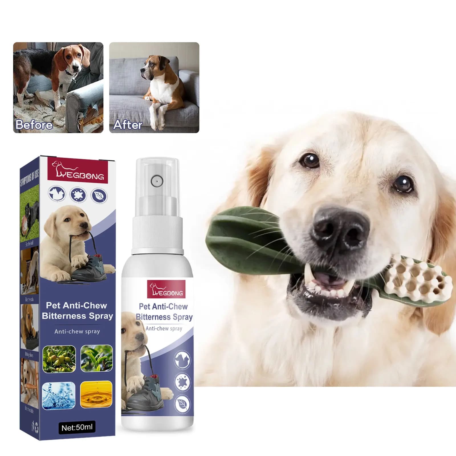 Cane amaro Spray Anti masticare Scratching divano masticare prevenire Stop mobili mordere repellente per interni Pet No Chew Liquid