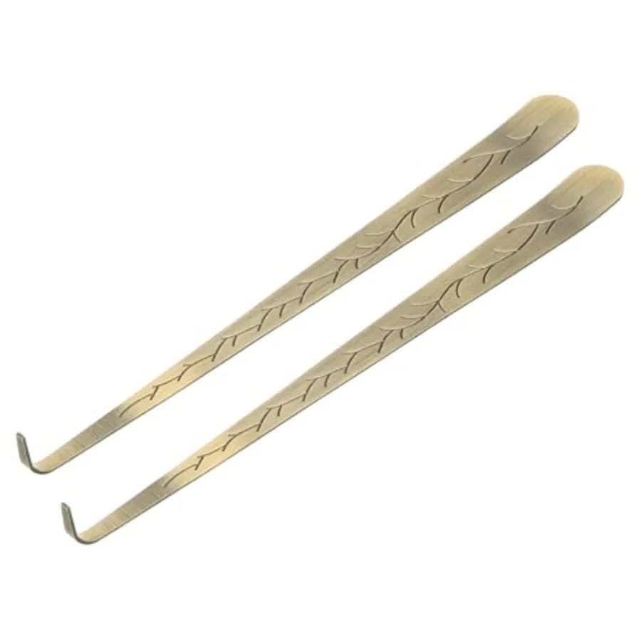 uxcell 2 Pcs Candle Wick Dipper, Stainless Steel Candle Wick Hook, Flame Dipper Snuffer Extinguish Accessory Flat Design for Pu