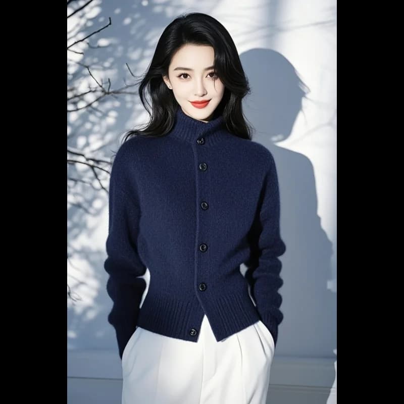 Korean Temperament and Atmosphere Outfit Sweater Jacket in Late Autumn Early Winter in Autumnhigh-end Knitted Cardigan for Women