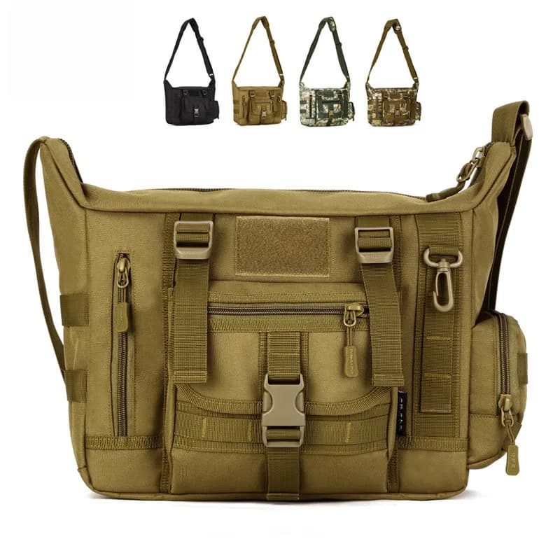 Borsa a tracolla per laptop da 14 pollici Borse sportive da uomo Uomo Zaino singolo tattico militare Borsa a tracolla Molle per documenti A4 da uomo