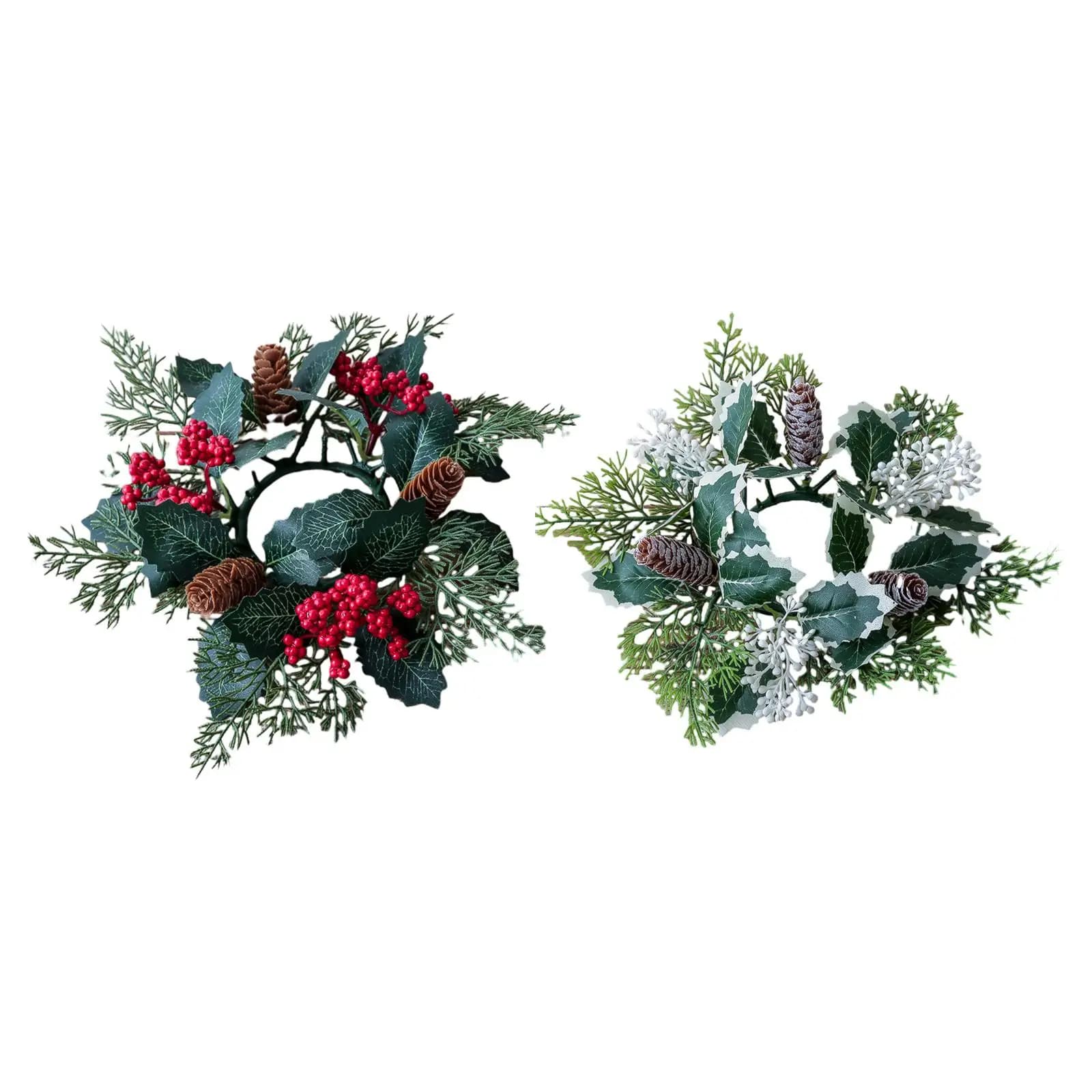 Anelli per Ghirlande di Candele, Decorazioni Floreali 28 cm, Accessori per Feste, Bacche per Candele