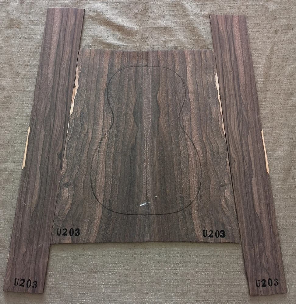 23/26 inch Solid Wood Board Ziricote Ukulele Back Side Material Guitar Making Material Accessories HUATOOL