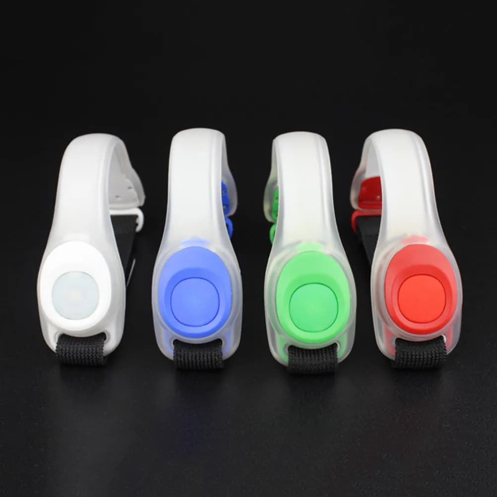 2 Pieces Adjustable Blue LED Luminous Bracelets, Luminous Running Strap, Sporty Accessories For Men and Women, Safety