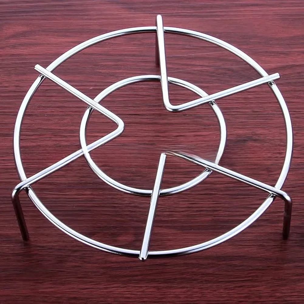 Easy Clean Cooking Rack Steamer Rack Steel Stand Sliver Steamer Rack 4mm Thick Wire Three-leg Design Foldable Design