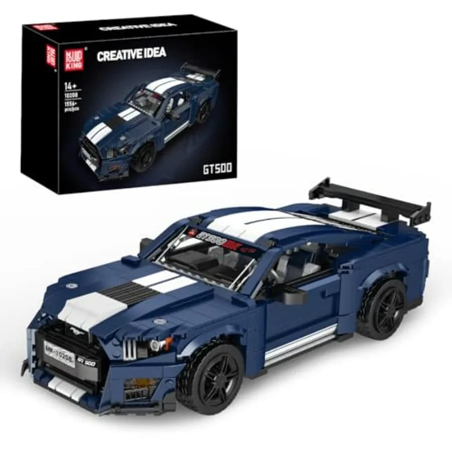 Kit di Costruzione Modello Auto 10208, Giocattoli Modellini di Auto Sportive Classiche, Mattoncini MOC, Blocchi da Costruzione Collezionabili, Versione Statica 1:556 Pezzi