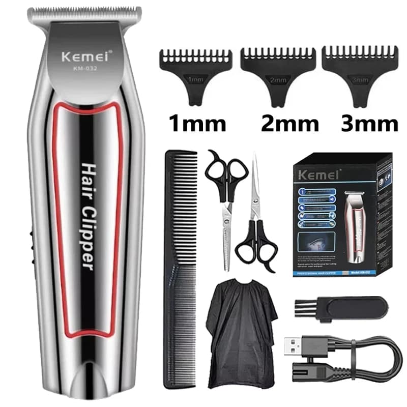 Kemei Haircuts Electric Barba Trimmer for Men Haircutting Machine for Haircutting KM-032 Haircutting Kit