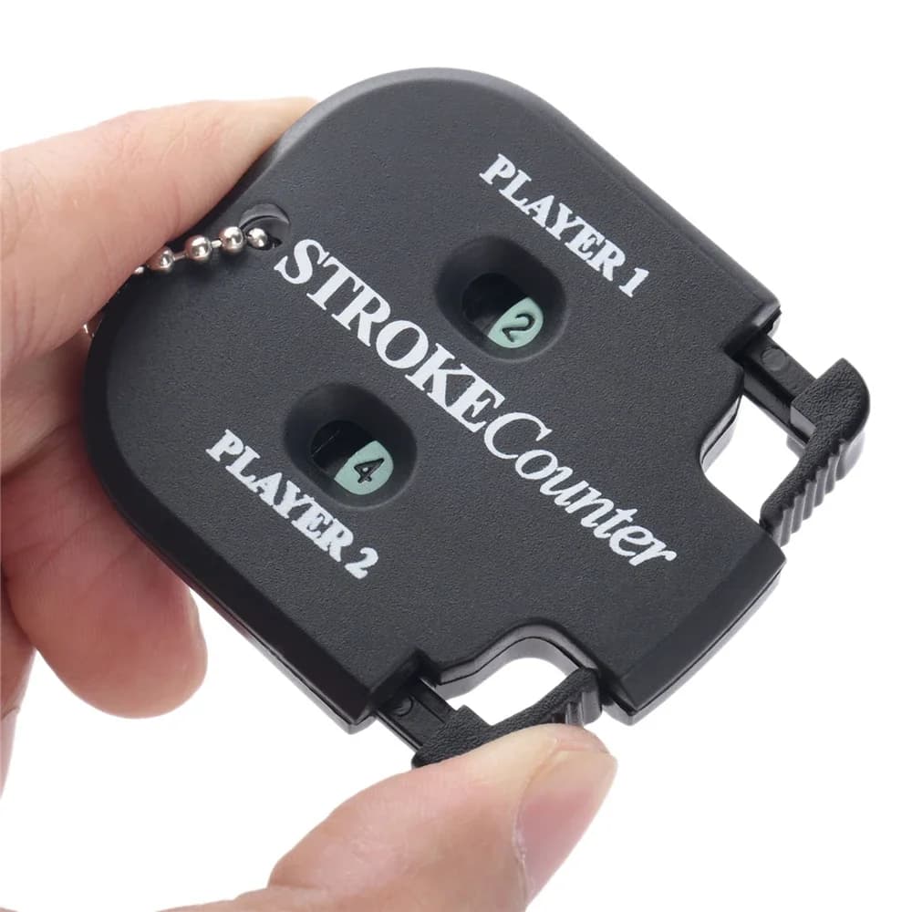 Conteggio della presa della pallina da golf Mini contatore del punteggio portatile Segnapunti a doppio cifre con portachiavi Accessori da golf Aiuto per l'allenamento del golf