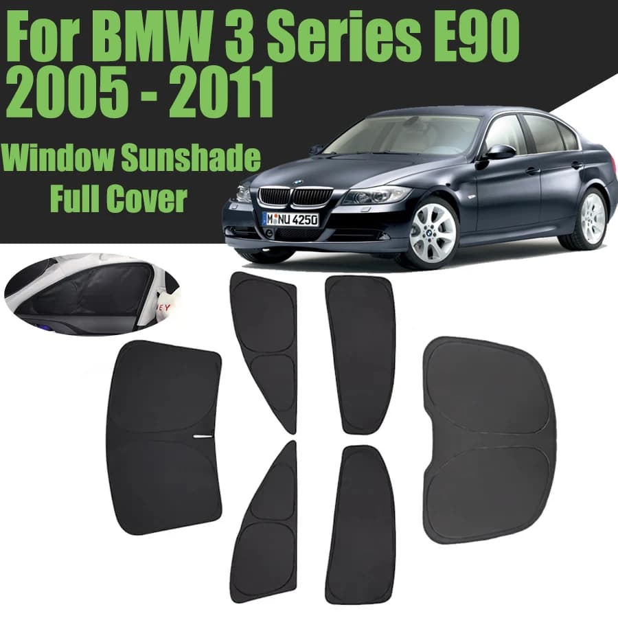 Parasole per finestrino auto personalizzato per BMW Serie 3 E90 2005 - 2011 Copertura completa Privacy Tenda cieca Parabrezza anteriore 2006 2008 2010