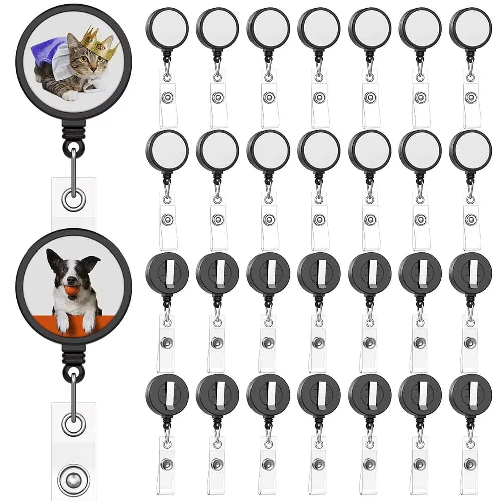 10 pezzi porta etichette per sublimazione porta badge identificativo per trasferimento di calore porta badge riutilizzabile porta badge in plastica