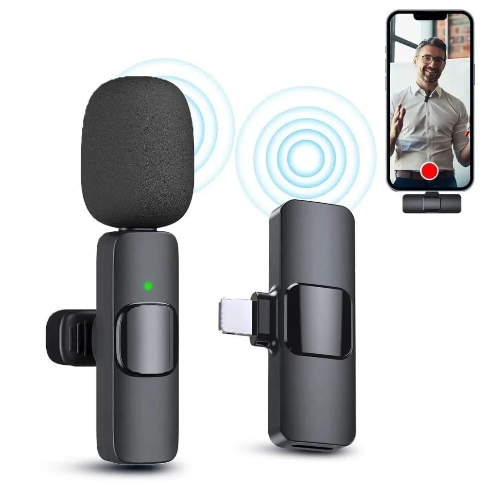 New Wireless 2023 Microphone for Audio Video Recording, Mini Portable Microphone for Gaming and Live Transmissions, Compatible with iPhone/Android
